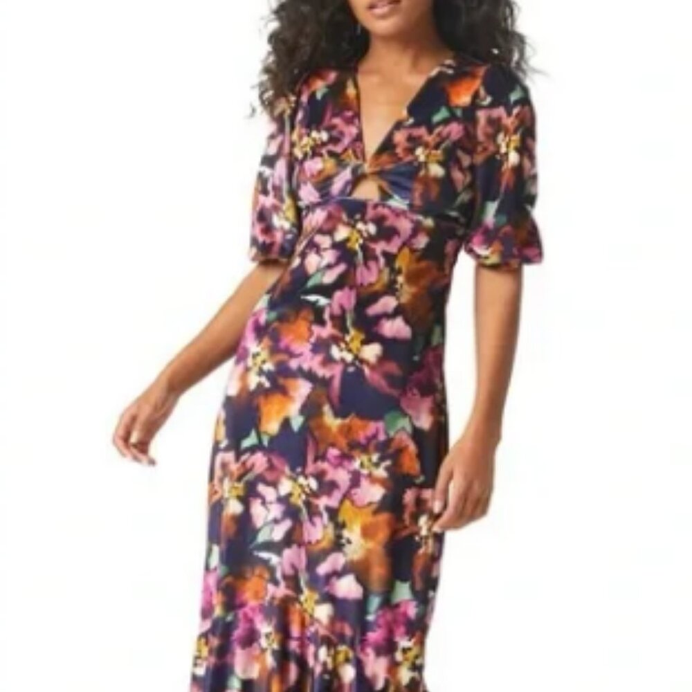 Misa Los Angeles Wallis Floral Velvet Dress in SZ Small MSRP $435